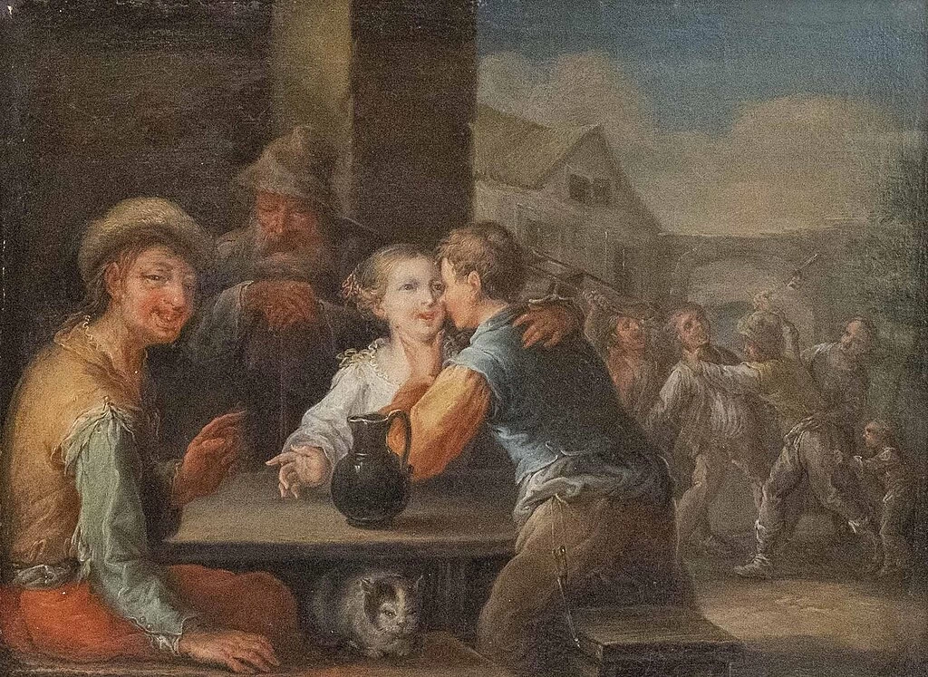 Coppia nella taverna